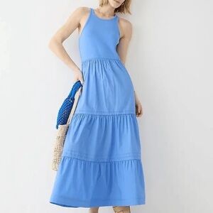 Elegant Blue Sleeveless Dress J crew
